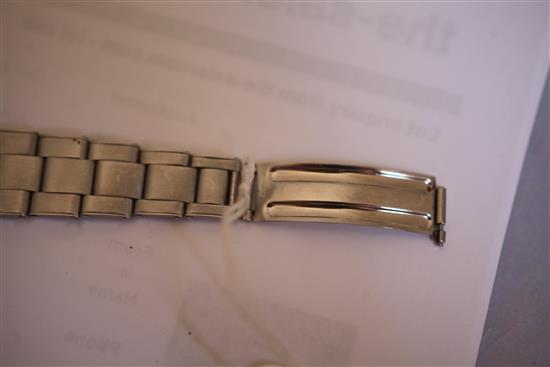 A gentlemans 1950s stainless steel Rolex Oysterdate Precision manual wind wrist watch,